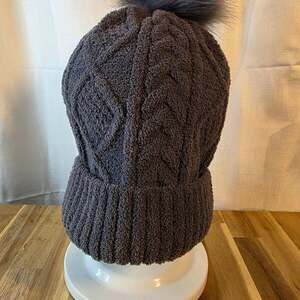 PJ Salvage Chenille Cozy Cable Knit Beanie